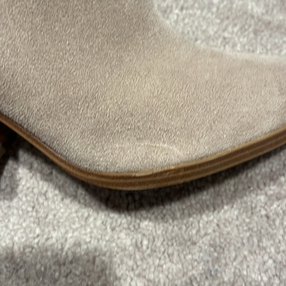 Beige Suede heeled pointed toe booties - Picture 7 of 7